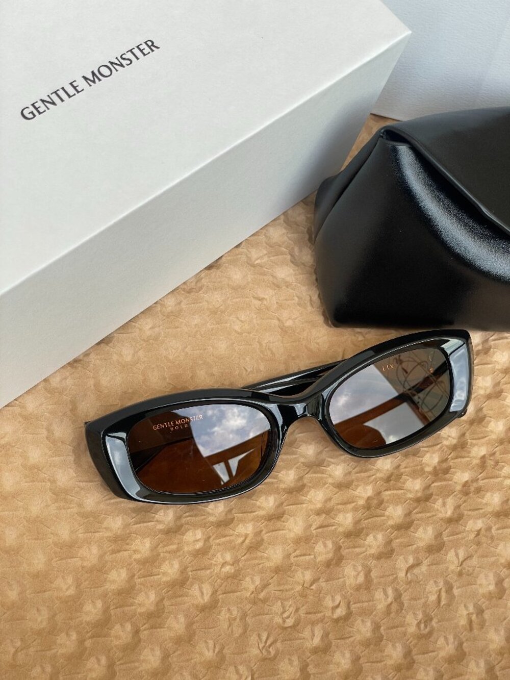 GENTLE MONSTER sunglasses with tea-tinted lense